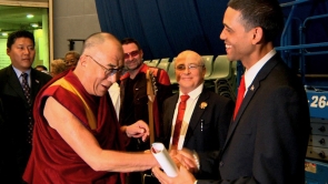 Film Still - Louis meets the Dalai Lama